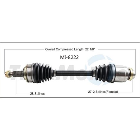 Surtrack Axle Cv Axle Shaft, Mi-8222 MI-8222
